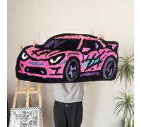 LAKEA Irregular Shaped Tufted Rug, Street Style Cartoon Sports Car Design Decorative Area Rug, Soft Non Slip Accent Floor Mat for Bedroom Living Room Gaming Room Youth Decor