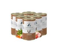 LAKEFIELDS MANUFAKTUR Wet Food Menu Chicken 61% Meat Content for Dogs 6 x 400 g