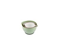 lakeland 3 Nesting Lidded Bowls 1.2L, 2L and 3.4L Non-Slip Base with Easy Pour spout Microwave, Freezer and Dishwasher Safe