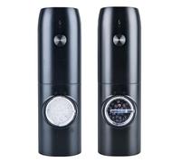 Lakeland Adjustable Rechargeable Salt and Pepper Mill Set Includes The Rest