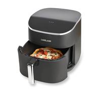 Lakeland Air Fryer with Pizza Mode and Micro Steam Function, Black | Compact air fryer featuring dedicated high-heat pizza mode, micro-steam function, 8 presets, and ceramic non-stick basket.