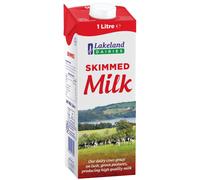 Lakeland Dairies Long Life Skimmed Milk 1L - Pack of 12 Cartons