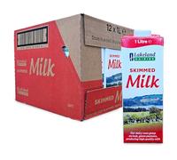 Lakeland Dairies Long Life Skimmed Milk 1L - Pack of 12 Cartons