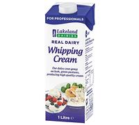 Lakeland Dairies Real Whipping Cream 1 Litre - UHT Dairy Cream with 35% Fat for Whipping, Piping & Cooking