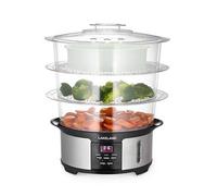 Lakeland Digital 3-Tier Electric Food Steamer 35 x 27.5 x 40.5cm