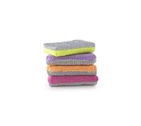 Lakeland Dual Action Microfibre Cleaning Sponge & Scourer Pads - Pack of 4
