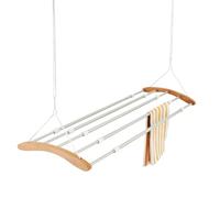 lakeland Extendable Ceiling Airer - Up To 6.7m Indoor Drying Space Beechwood & Aluminium