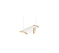 lakeland Extendable Ceiling Airer ? Up To 6.7m Indoor Drying Space Beechwood & Aluminium
