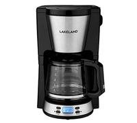 lakeland Filter Coffee Machine with Glass Carafe 1.5 Litre Black and Silver