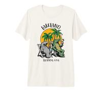 Lakeland Florida USA Funny Manatee Alligator Design Premium T-Shirt