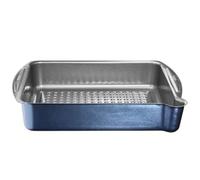 Lakeland Large Non-Stick Roasting Tin with Pouring Lip 42cm x 27.5cm x 8.5cm ? Pouring Nose for Fat