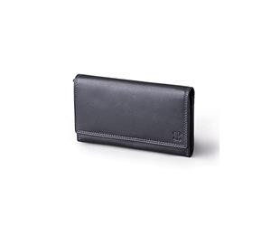 Lakeland Leather 100% Real Leather Large Notes & Card Purse in Black