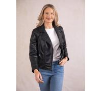 Lakeland Leather 'antonia' Leather Biker Jacket In Black Black 12