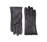 Lakeland Leather Becky Women’s Leather Gloves - Real Leather, Fleece-Lined Table Cut Gloves (Chocolate Brown, M)
