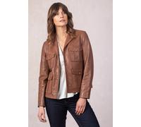Lakeland Leather 'belah' Leather Blazer Jacket In Brown Brown 10