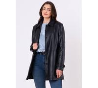 Lakeland Leather 'bilsco' Longline Leather Jacket In Black Black 18