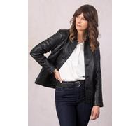 Lakeland Leather 'borrowdale' Collared Leather Jacket In Black Black 14