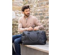 Lakeland Leather 'discoverer' Large Leather Holdall In Black Black One Size