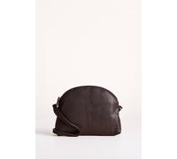 Lakeland Leather 'elterwater' Curved Leather Cross Body Bag In Chocolate Chocolate