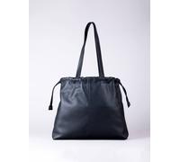 Lakeland Leather 'eskrigg' Leather Drawstring Tote Bag In Black Black One Size