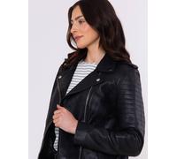 Lakeland Leather 'esthwaite Ii' Leather Biker Jacket In Black Black