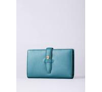 Lakeland Leather Icon Stud Large Leather Tab Purse In Teal Teal One Size
