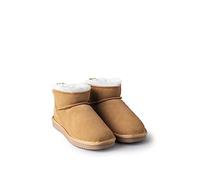 Lakeland Leather Ladies' Sheepskin Mini Boot Slippers (Tan, 5)