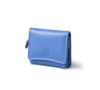 Lakeland Leather Ladies Small Leather Flapover Purse in Blue