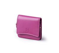 Lakeland Leather Ladies Small Leather Flapover Purse in Cranberry