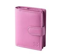 Lakeland Leather Ladies Small Leather Tab Purse in Soft Pink Mauve