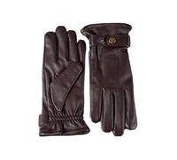 Lakeland Leather Martin Men’s Leather Gloves - Real Leather, Fleece-Lined, Adjustable Strap - Classic Winter Gloves (Cognac, XL)
