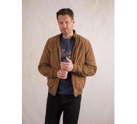 Lakeland Leather Men's 'Dalston' Suede Bomber Jacket in Beige | Size: 44R Lakeland Leather Beige 44R