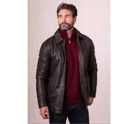 Lakeland Leather Men's 'Ravenstonedale' Collared Leather Jacket in Brown | Size: 38 Lakeland Leather Brown 38