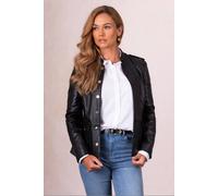 Lakeland Leather 'millom' Leather Jacket In Black Black 16