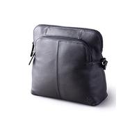 Lakeland Leather Rachel Raven Leather Cross Body Bag for Women, Real Leather Everyday Handbag, Adjustable Strap Shoulder Bag, Multi Pocket Medium Size Bag