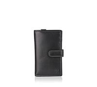 Lakeland Leather Real Leather Medium Tab Purse in Black
