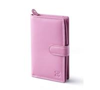Lakeland Leather Real Leather Medium Tab Purse in Soft Pink Mauve