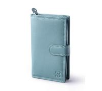 Lakeland Leather Real Leather Medium Tab Purse in Teal Green