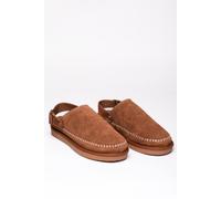 Lakeland Leather Sheepskin Embroidered Clog Slippers In Tan Tan