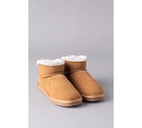 Lakeland Leather Sheepskin Mini Boot Slippers In Tan Tan