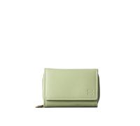Lakeland Leather Small Leather Purse with RFID Protection - Compact Flap-Over Wallet with Card Slots, Coin Compartment & Note Pocket - Premium Textured Leather (Sage Green)
