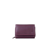 Lakeland Leather Small Leather Purse with RFID Protection - Compact Flap-Over Wallet with Card Slots, Coin Compartment & Note Pocket - Premium Textured Leather (Burgundy)