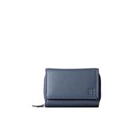 Lakeland Leather Small Leather Purse with RFID Protection - Compact Flap-Over Wallet with Card Slots, Coin Compartment & Note Pocket - Premium Textured Leather (Navy)