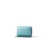 Lakeland Leather Small Leather Purse with RFID Protection - Compact Flap-Over Wallet with Card Slots, Coin Compartment & Note Pocket - Premium Textured Leather (Teal)