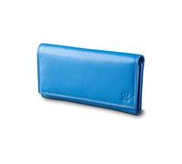 Lakeland Leather Soft Real Leather Large Purse in Blue RFID Protected