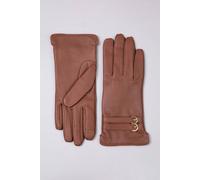 Lakeland Leather 'twin Buckle Ii' Leather Gloves In Tan Tan