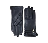 Lakeland Leather Twin Buckle Women’s Leather Gloves - Real Leather, Fleece-Lined Winter Gloves