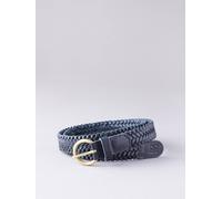 Lakeland Leather 'waverton' Leather Woven Belt In Navy Navy XS