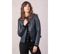 Lakeland Leather Women's 'Annaside' Leather Jacket in Navy | Size: 18