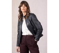 Lakeland Leather Women's 'Fairbank' Leather Jacket in Navy | Size: 10